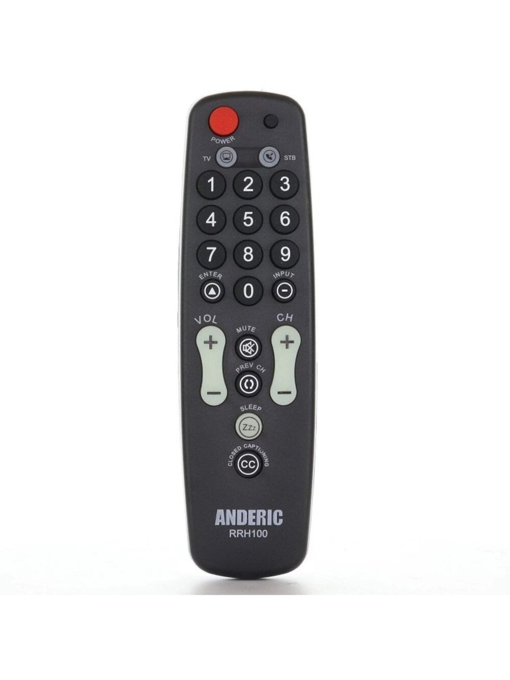Anderic RRH100 2 Device Universal Remote Control for Hospitality TVs and Cable/S